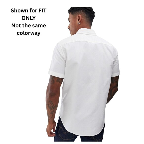 Men's Navy Blue Short Sleeve Shirt - Picture 4 of 14